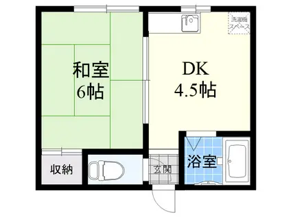 大塚コーポ(1DK/3階)の間取り写真