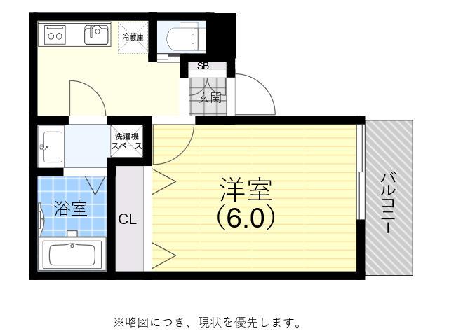アバントコート神戸西出町(1K/2階)の間取り写真