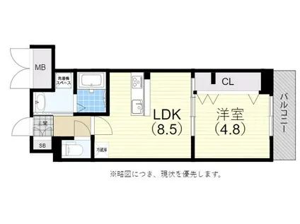 コーナーストーン(1LDK/5階)の間取り写真