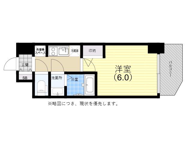 アドバンス神戸ラシュレ(1K/3階)の間取り写真