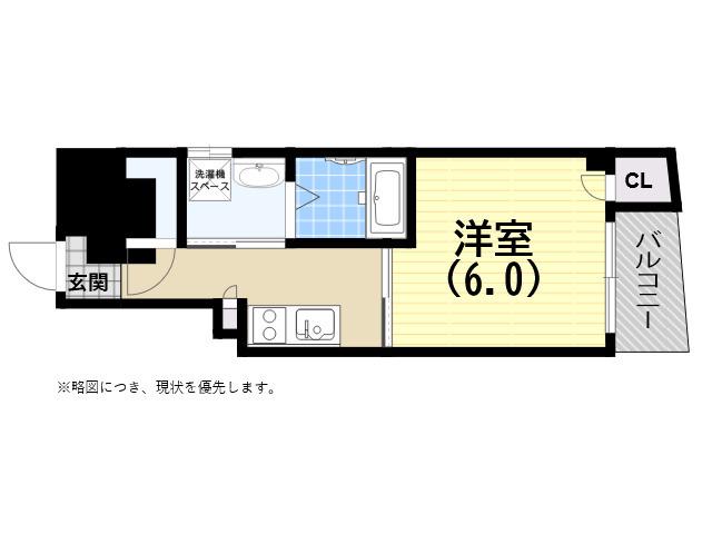 A-イースト元町(1K/2階)の間取り写真