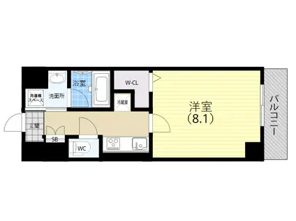 ブラン ピュール(1K/8階)の間取り写真