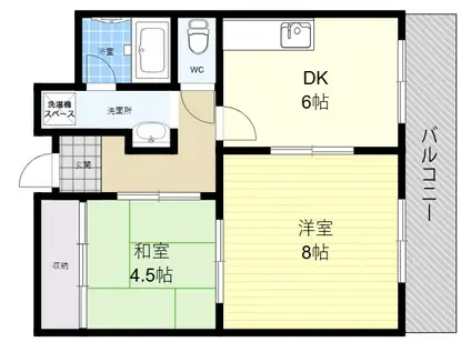 レジデンス池田(2DK/2階)の間取り写真