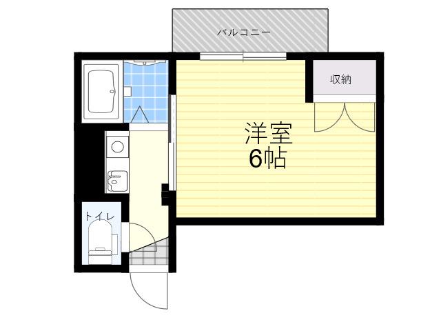 カサブランカエイト(1SK/2階)の間取り写真