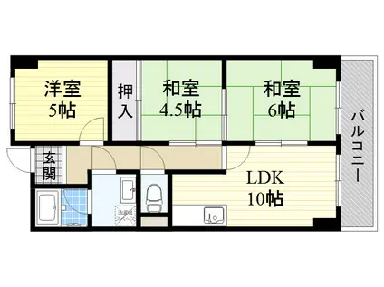 コンフォートステージⅡ(3LDK/2階)の間取り写真