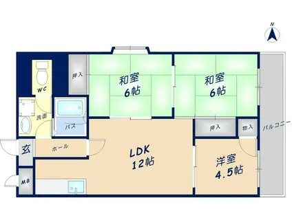 AJ 1ST(3LDK/7階)の間取り写真