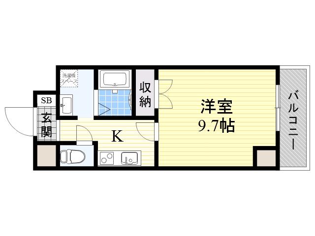 プロミネンス(1K/10階)の間取り写真