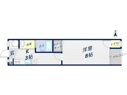 昭和町ニューOKマンション(1K/1階)の間取り写真