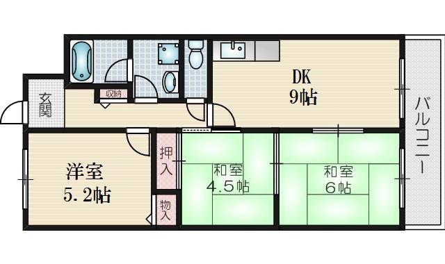 コンフォートステージ1(3DK/3階)の間取り写真