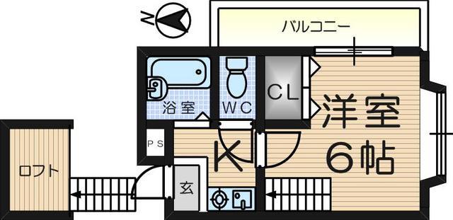 グリーンロゼ(1K/3階)の間取り写真