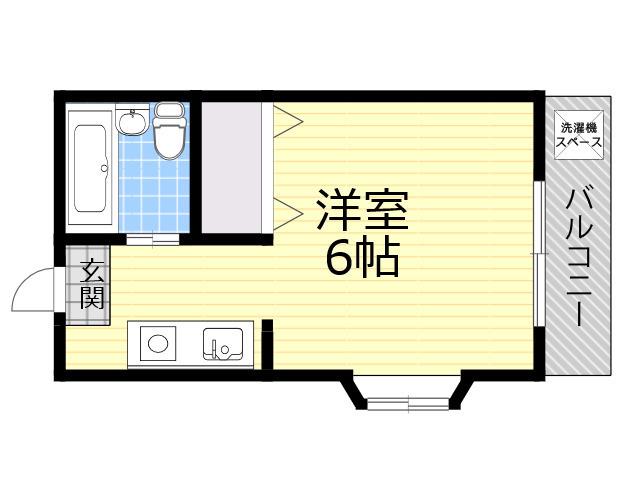 ナンソーハイツ(ワンルーム/3階)の間取り写真