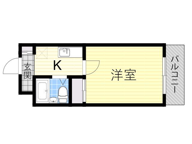 プレアール川田2(1K/2階)の間取り写真