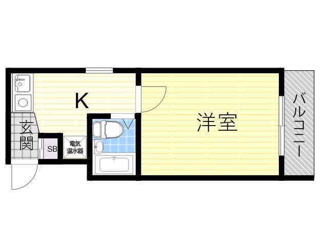 プレアール川田2(1K/2階)の間取り写真