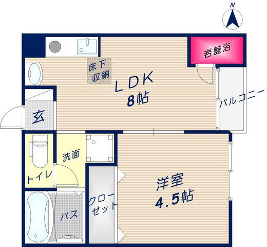 メゾンDEソレイユ(1LDK/1階)の間取り写真