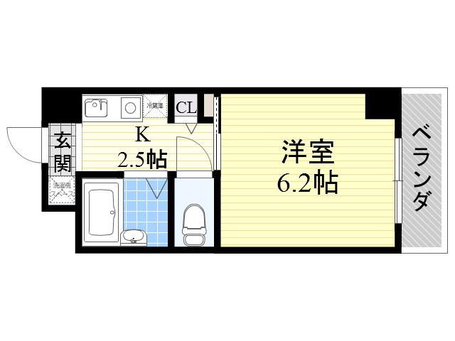 プレミールメゾン(1K/2階)の間取り写真