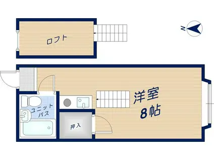 ハイツ南四条(ワンルーム/2階)の間取り写真