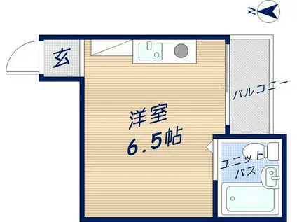 グレイスマンション(ワンルーム/3階)の間取り写真