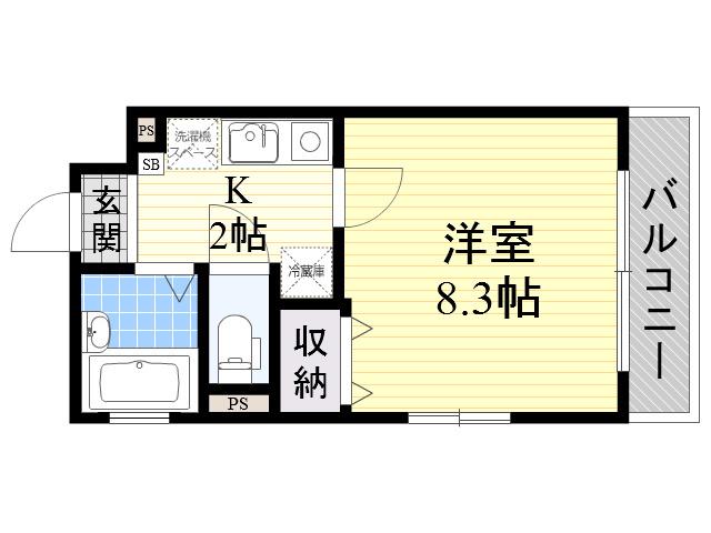 アルカサールYOSHITANI弐番館(1K/3階)の間取り写真