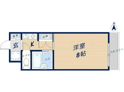 ソフィア(1K/4階)の間取り写真