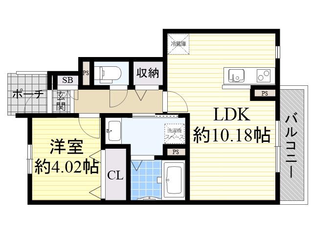 デュラ・カーサコンフォルターブル2(1LDK/1階)の間取り写真