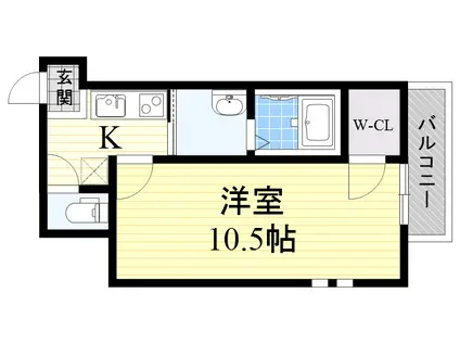 フジパレス吉田本町Ⅲ番館(1K/1階)の間取り写真