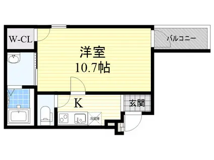 フジパレス吉田本町Ⅲ番館(1K/2階)の間取り写真