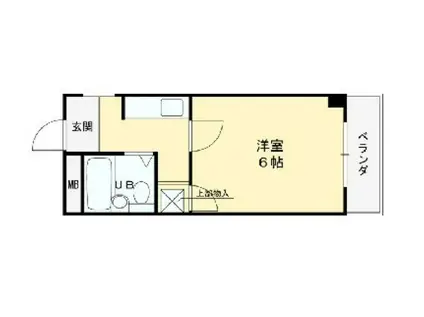 ニューハイム永塚(1K/3階)の間取り写真