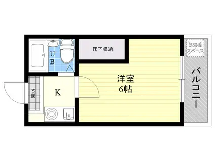 スタンドアップ若江(1K/3階)の間取り写真