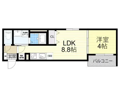 FMIRAIPAVO(1LDK/3階)の間取り写真