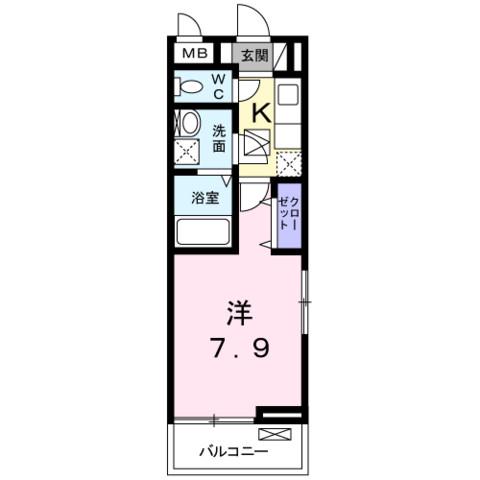 シャルマン昭和町(1K/1階)の間取り写真