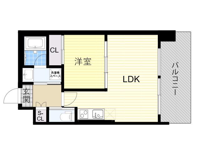 プレジオ荒本新町(1LDK/5階)の間取り写真