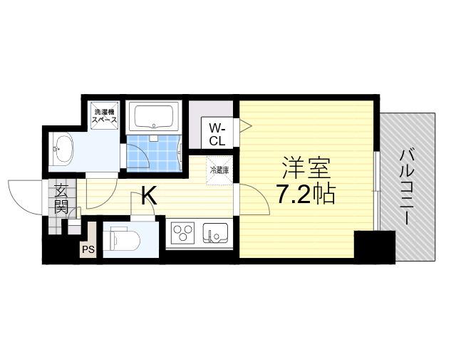 コージーコートⅥ(1K/1階)の間取り写真