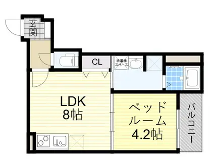 F ASECIA AMUZ Ⅰ(1LDK/1階)の間取り写真