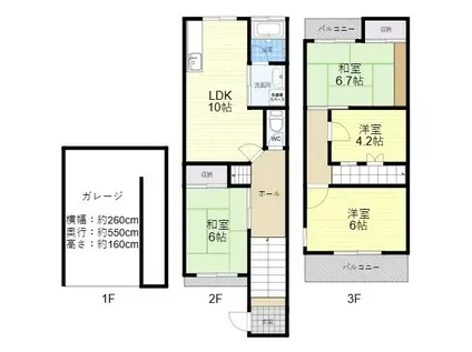 エスティハイツ東豊浦8(4LDK)の間取り写真