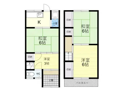 衣摺4丁目テラス2(4K)の間取り写真