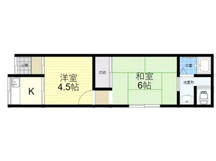 末広町貸家(2K)の間取り写真