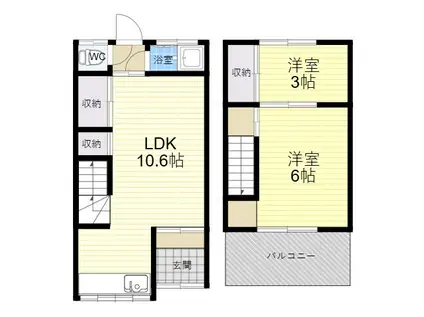 新庄2丁目テラス(2LDK)の間取り写真