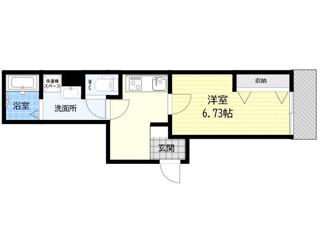 FSTYLE東大阪本庄1号館(1K/3階)の間取り写真