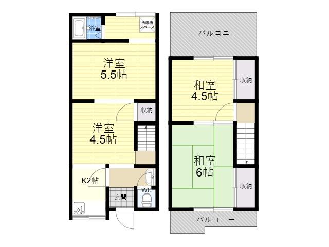 新池島町1丁目貸家(4SK)の間取り写真