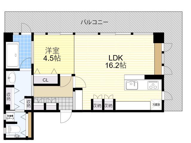 協栄ビル大宮(1LDK/9階)の間取り写真
