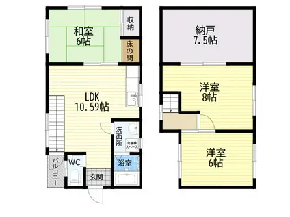 トップビル法蓮(3SLDK)の間取り写真