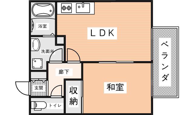 ビヨンドエミネンス C棟(1LDK/2階)の間取り写真