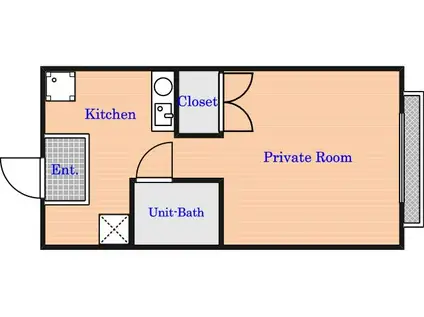 阪奈プラザ(1K/3階)の間取り写真