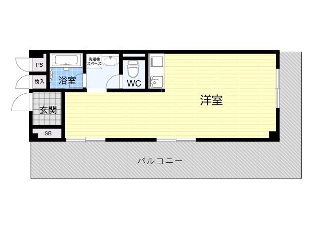 モンテクール学園前(ワンルーム/5階)の間取り写真