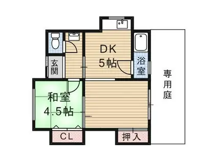 京阪本線 石清水八幡宮駅 徒歩15分 1階建 築55年(2DK)の間取り写真