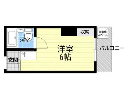 ハイミック(ワンルーム/2階)の間取り写真