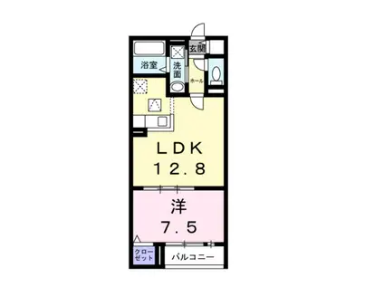 ツイテールⅡ(1LDK/2階)の間取り写真