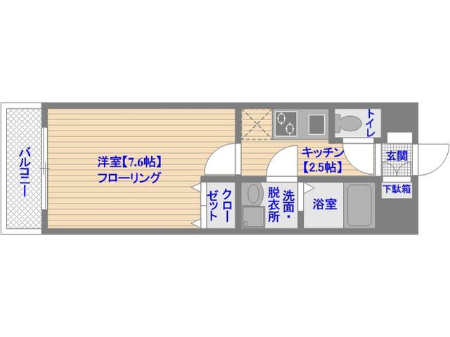 サヴォイ ル・パシフィーク(1K/9階)の間取り写真
