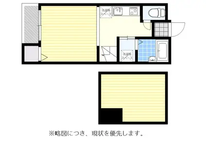 ワイマール(1SK/1階)の間取り写真