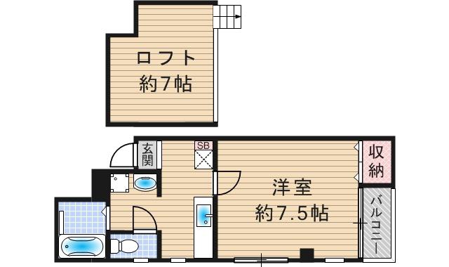 イル・グラッツィア薬院Ⅲ(1K/4階)の間取り写真